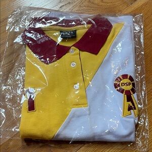 Women’s equestrian Yellow and White Polo Shirt